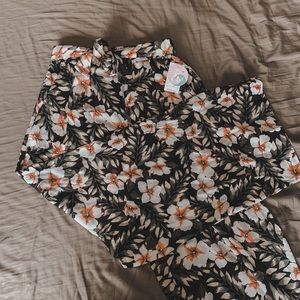 Floral Wide Leg Pants